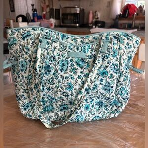 Vera Bradley Glenna Satchel- Cloud Vine